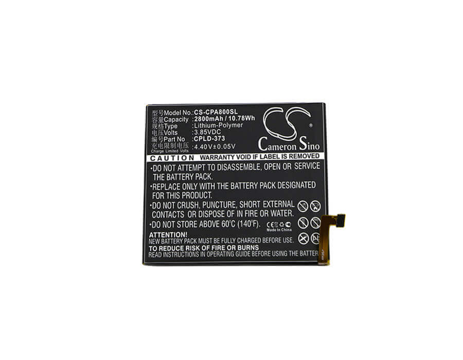3.85V, Li-Polymer, 2800mAh, SmartPhone battery fits Coolpad, Cpld-373, A8, A8-831, 10.78Wh Mobile, SmartPhone Cameron Sino Technology Limited (Suspended)