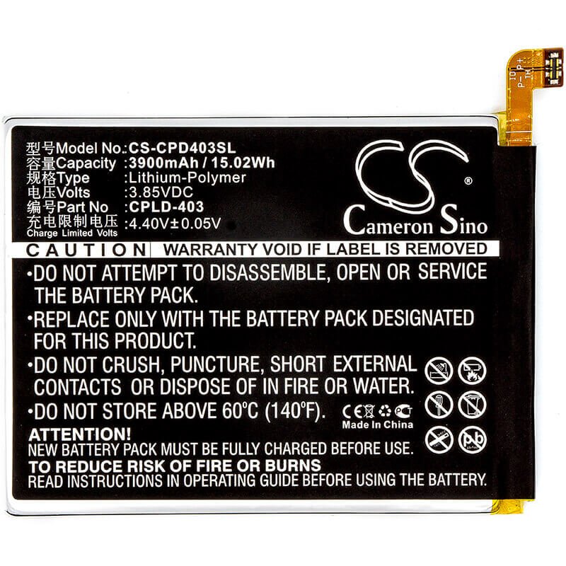 3.85V, Li-Polymer, 3900mAh, SmartPhone battery fits Coolpad, Cpld-403, C106, Cool 1, 15.02Wh Mobile, SmartPhone Cameron Sino Technology Limited (Smartphone)