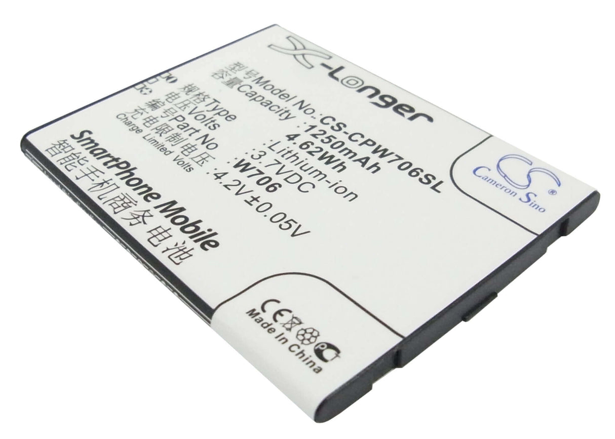3.7V, Li-ion, 1250mAh, SmartPhone battery fits Coolpad, Cpld-80, 5820, 7005, 4.63Wh Mobile, SmartPhone Cameron Sino Technology Limited (Suspended)