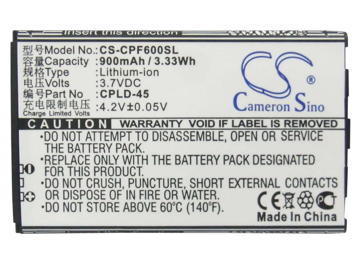3,7V, Li-ion, 900mAh, batterie de smartphone compatible avec Coolpad, Cpld-45, 8830, E506, 3,33Wh Mobile, Smartphone Cameron Sino Technology Limited (Smartphone)