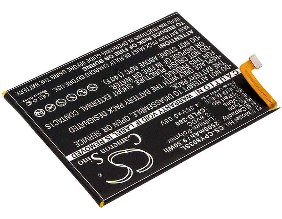 3.8V, Li-Polymer, 2500mAh, SmartPhone battery fits Coolpad, Cpld-380, Fengshang 3, Y803-9, 9.5Wh Mobile, SmartPhone Cameron Sino Technology Limited (Smartphone)