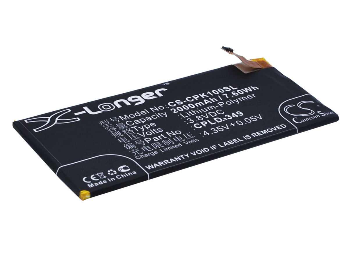 3.8V, Li-Polymer, 2000mAh, SmartPhone battery fits Coolpad, Cpld-349, Ivvi K1, Ivvi K1-nt, 7.6Wh Mobile, SmartPhone Cameron Sino Technology Limited (Suspended)