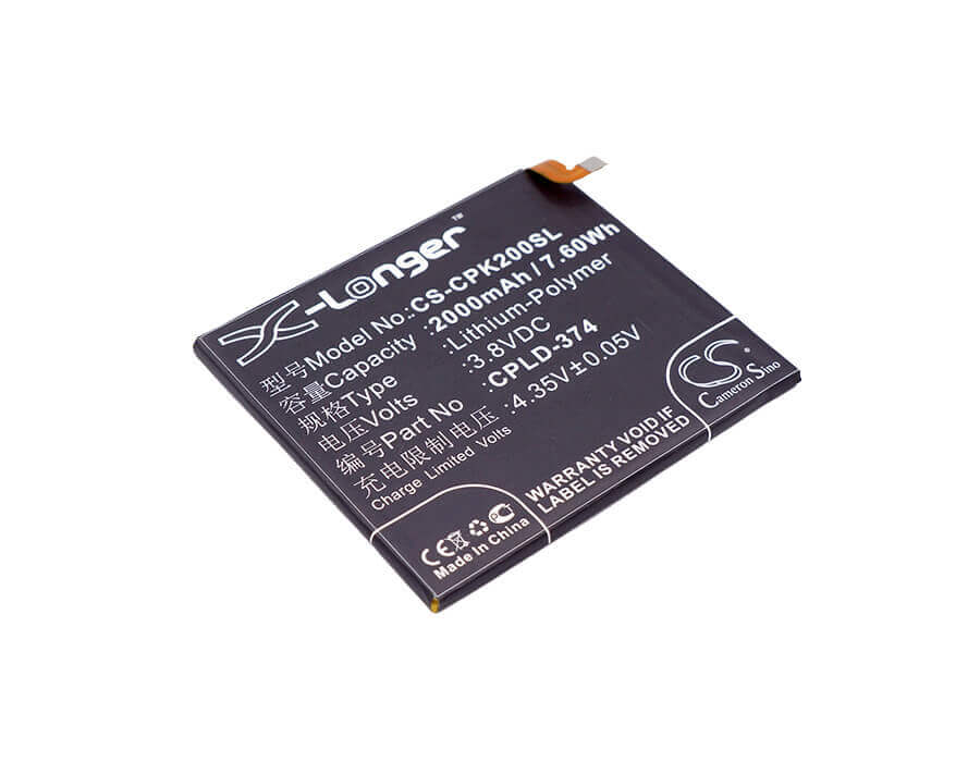 3.8V, Li-Polymer, 2000mAh, SmartPhone battery fits Coolpad, Cpld-374, Ivvi K2, Ivvi K2-01, 7.6Wh Mobile, SmartPhone Cameron Sino Technology Limited (Suspended)