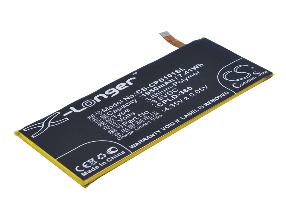 3.8V, Li-Polymer, 1950mAh, SmartPhone battery fits Coolpad, Cpld-360, Ivvi, Ss1-01, 7.41Wh Mobile, SmartPhone Cameron Sino Technology Limited (Suspended)