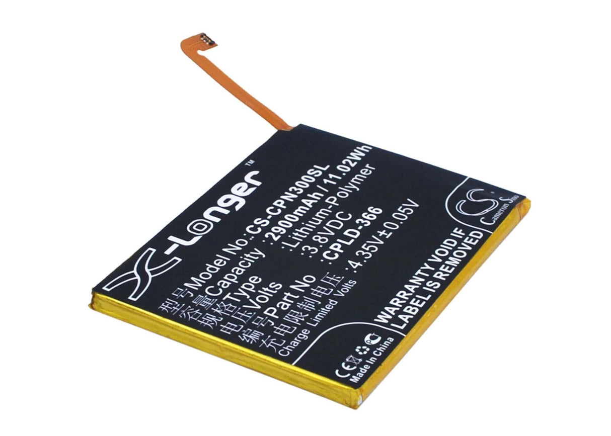 3.8V, Li-Polymer, 2900mAh, SmartPhone battery fits Coolpad, Cpld-366, 8676, 8676-a01, 11.02Wh Mobile, SmartPhone Cameron Sino Technology Limited (Suspended)