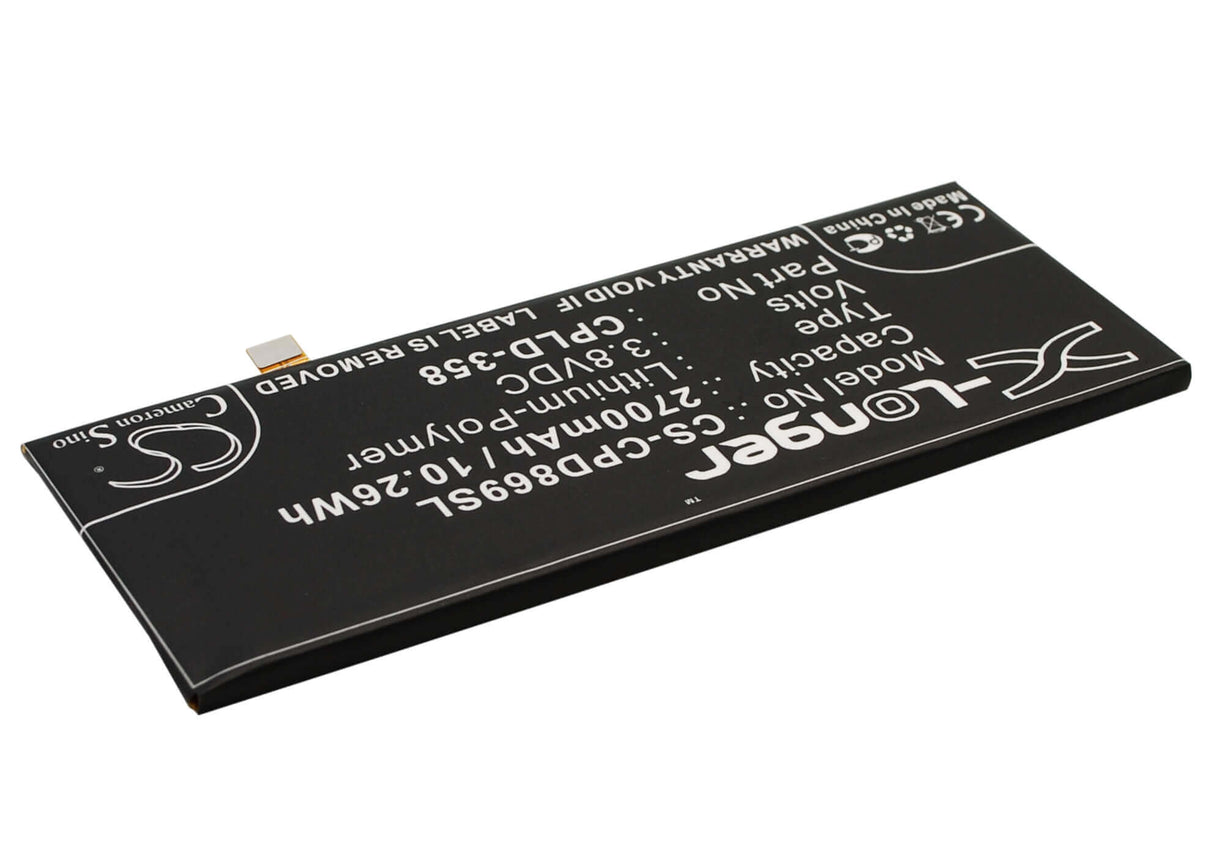 3.8V, Li-Polymer, 2700mAh, SmartPhone battery fits Coolpad, Cpld-358, 8690, 8690-t00, 10.26Wh Mobile, SmartPhone Cameron Sino Technology Limited (Suspended)