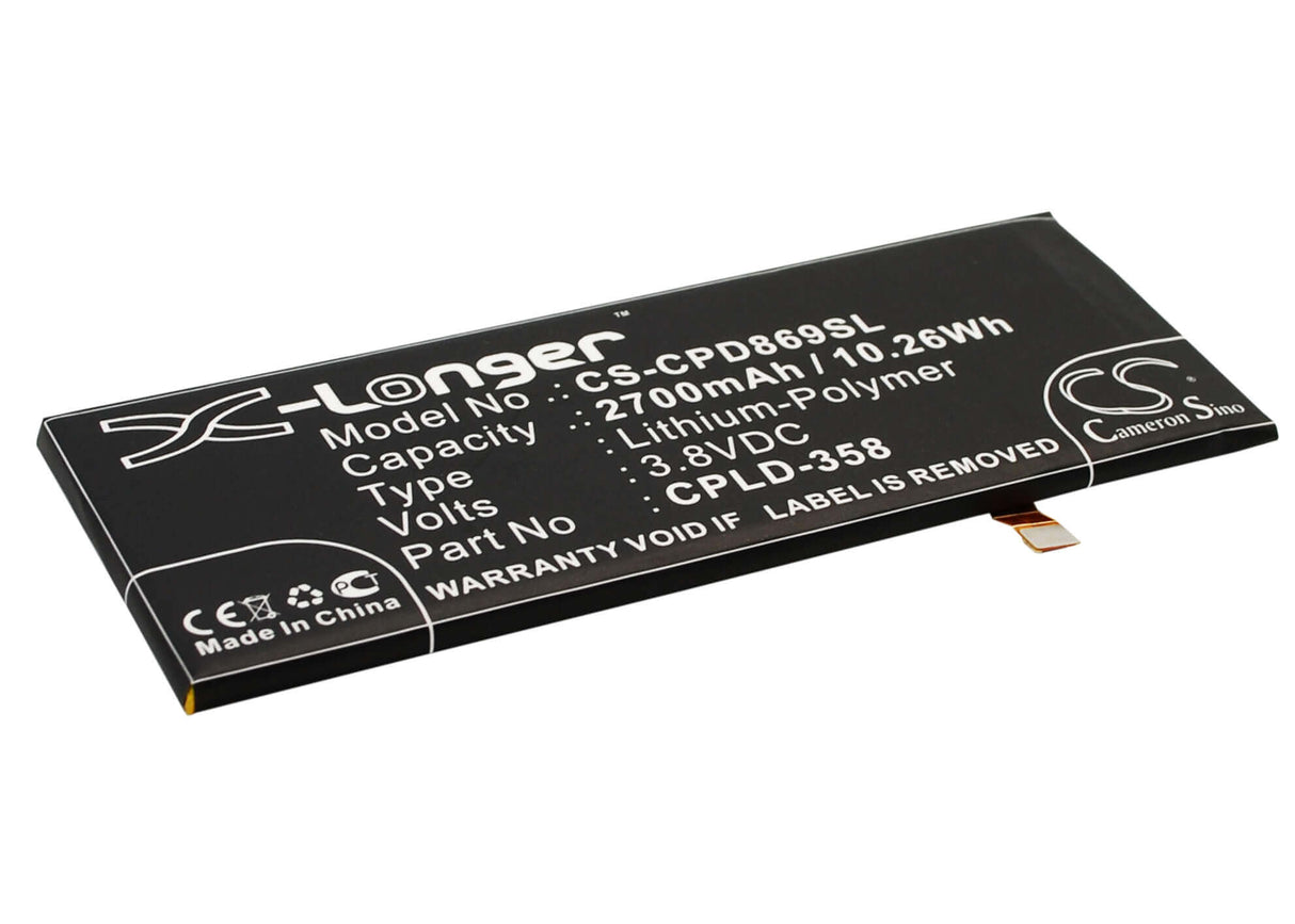 3.8V, Li-Polymer, 2700mAh, SmartPhone battery fits Coolpad, Cpld-358, 8690, 8690-t00, 10.26Wh Mobile, SmartPhone Cameron Sino Technology Limited (Suspended)