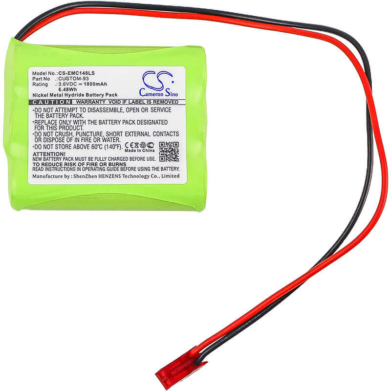 3.6V, Ni-MH, 1800mAh, batterie d'éclairage d'urgence compatible avec Navilite, Navlite, Max Power, Sure-lite, Cooper, 26-148, Lpx70rwh, 6.48Wh Éclairage d'urgence Cameron Sino Technology Limited