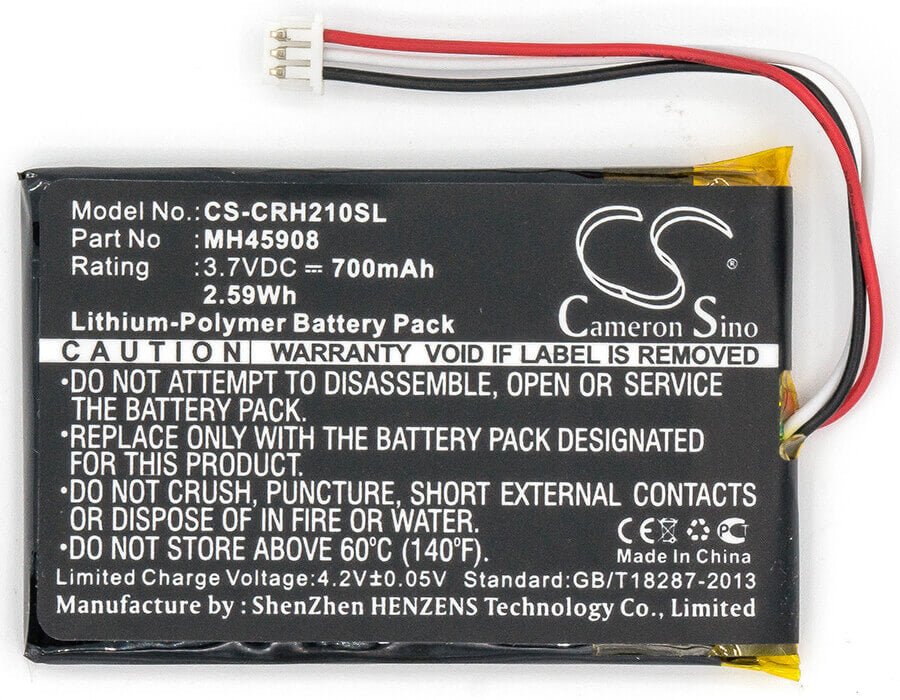 3.7V, Li-Polymer, 700mAh, Headset battery fits Opus, Corsair, Mh45908, Ca-9011127-na, Ca-9011136-ap, 2.59Wh Wireless Headset Cameron Sino Technology Limited