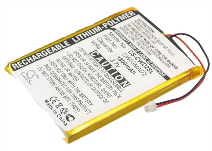 3.7V, Li-ion, 1800mAh, Media Player battery fits Cowon, D2 2gb, D2 4gb, 6.66Wh Media Player Cameron Sino Technology Limited