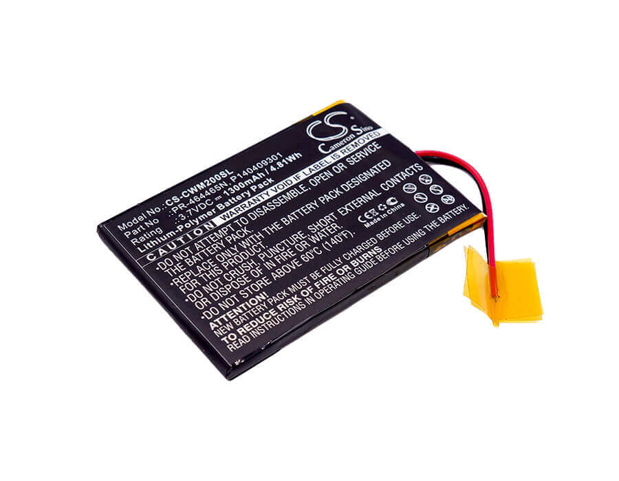 3.7V, Li-Polymer, 1300mAh, Media Player battery fits Cowon, P140409301, M2, M2 16g, 4.81Wh Media Player Cameron Sino Technology Limited