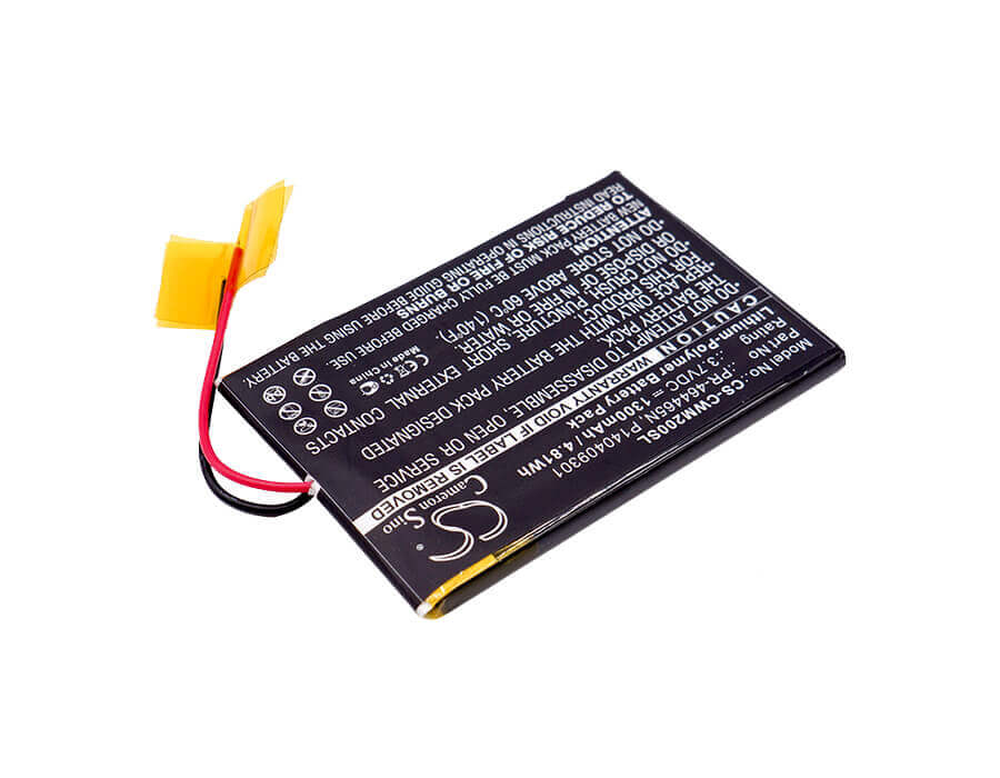 3.7V, Li-Polymer, 1300mAh, Media Player battery fits Cowon, P140409301, M2, M2 16g, 4.81Wh Media Player Cameron Sino Technology Limited