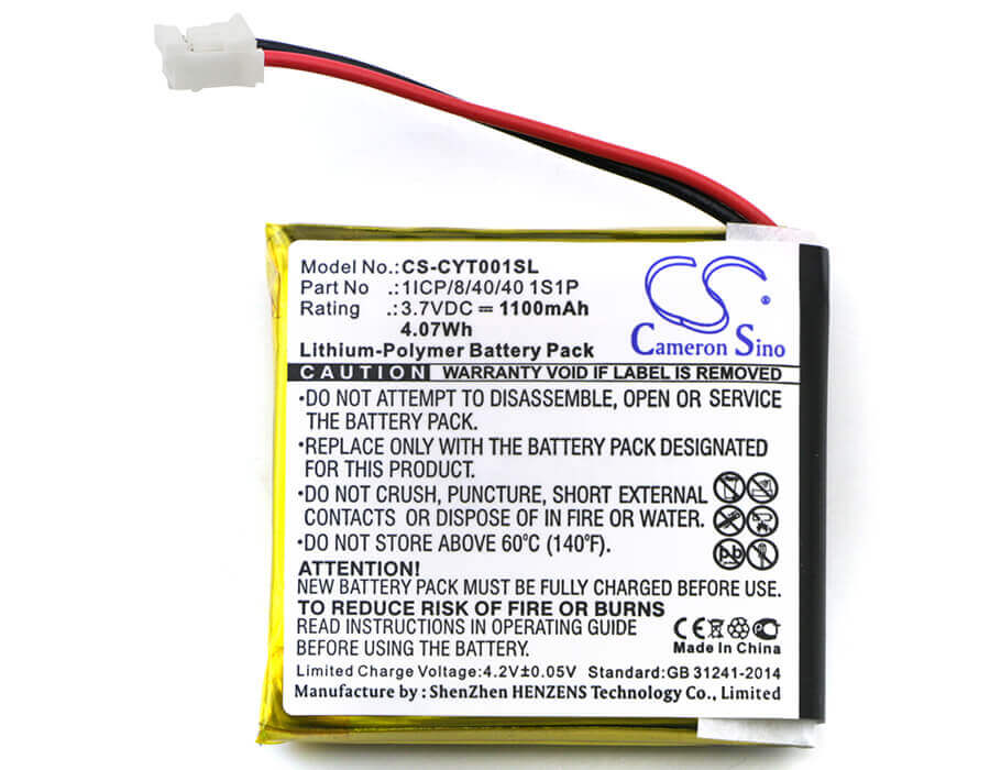 3,7V, Li-Polymère, 1100mAh, batterie GPS compatible Coyote, 1icp/8/40/40 1s1p, Plus, 4,07Wh GPS, Navigator Cameron Sino Technology Limited