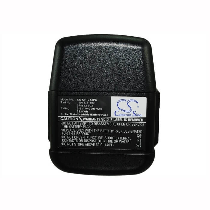 9.6V, Ni-MH, 3000mAh, Power Tools battery fits Craftsman, 11074, 11343, 315.22189, 28.8Wh Power Tools Cameron Sino Technology Limited (Power Tools)