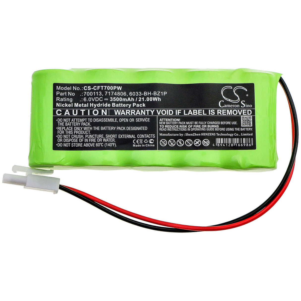 6.0V, Ni-MH, 3500mAh, batterie pour outils électriques compatible avec Craftsman, 6033-bh-bz1p, 240.74801, 21Wh Outils électriques Cameron Sino Technology Limited (Outils électriques)