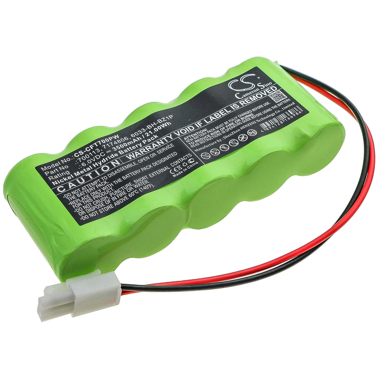 6.0V, Ni-MH, 3500mAh, batterie pour outils électriques compatible avec Craftsman, 6033-bh-bz1p, 240.74801, 21Wh Outils électriques Cameron Sino Technology Limited (Outils électriques)