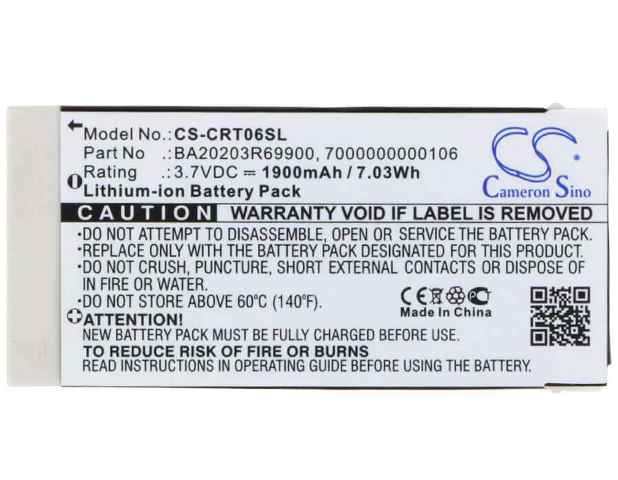 Battery For Creative Nomad Jukebox 3 3.7v, 1900mah - 7.03wh Batteries for Electronics Cameron Sino Technology Limited (Suspended)
