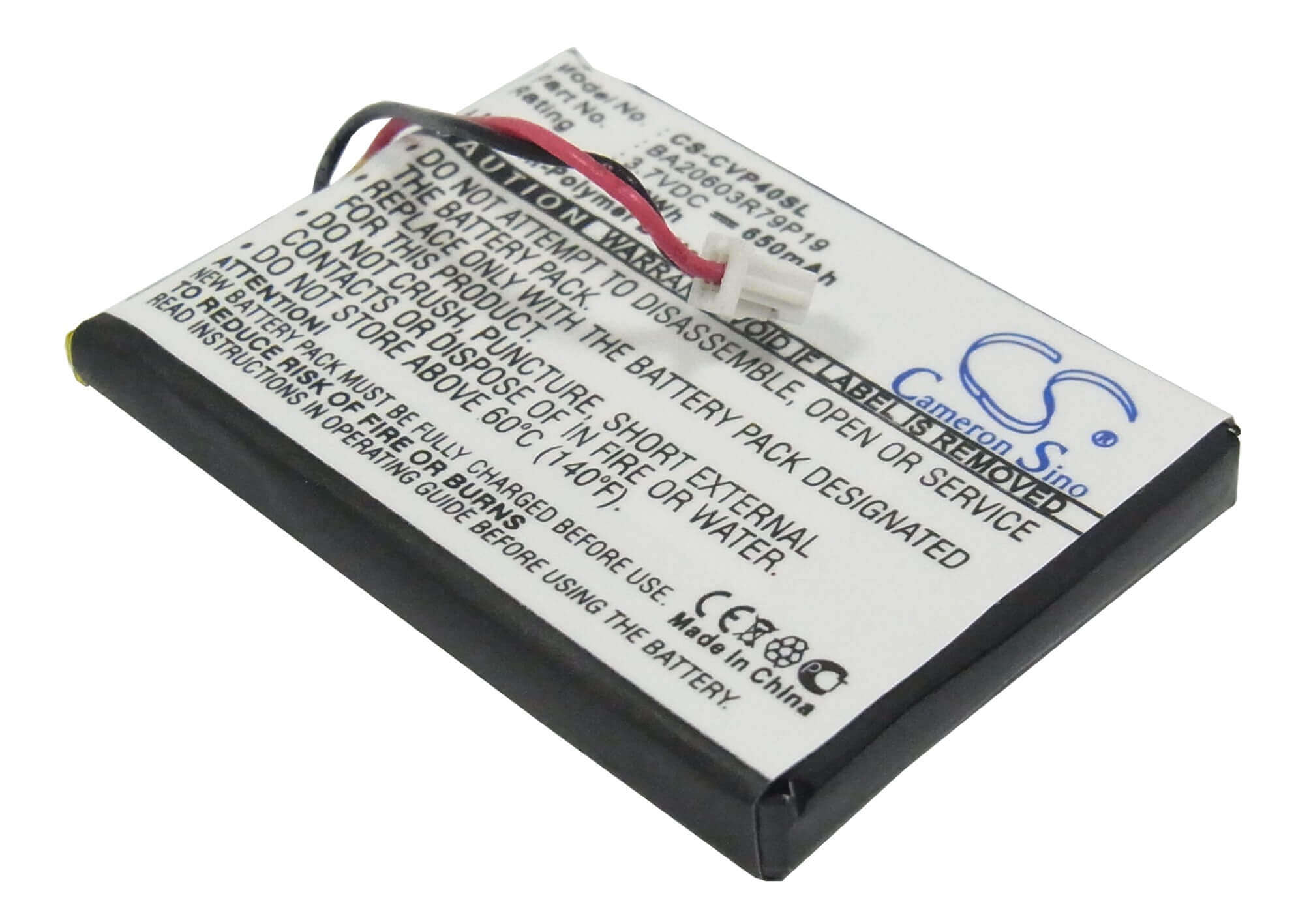 VINTRONS Batteria Sostitutiva 3.7V 650mAh Li-Polymer Per Creative BA20603R79919, DAP-FL0040, V Plus