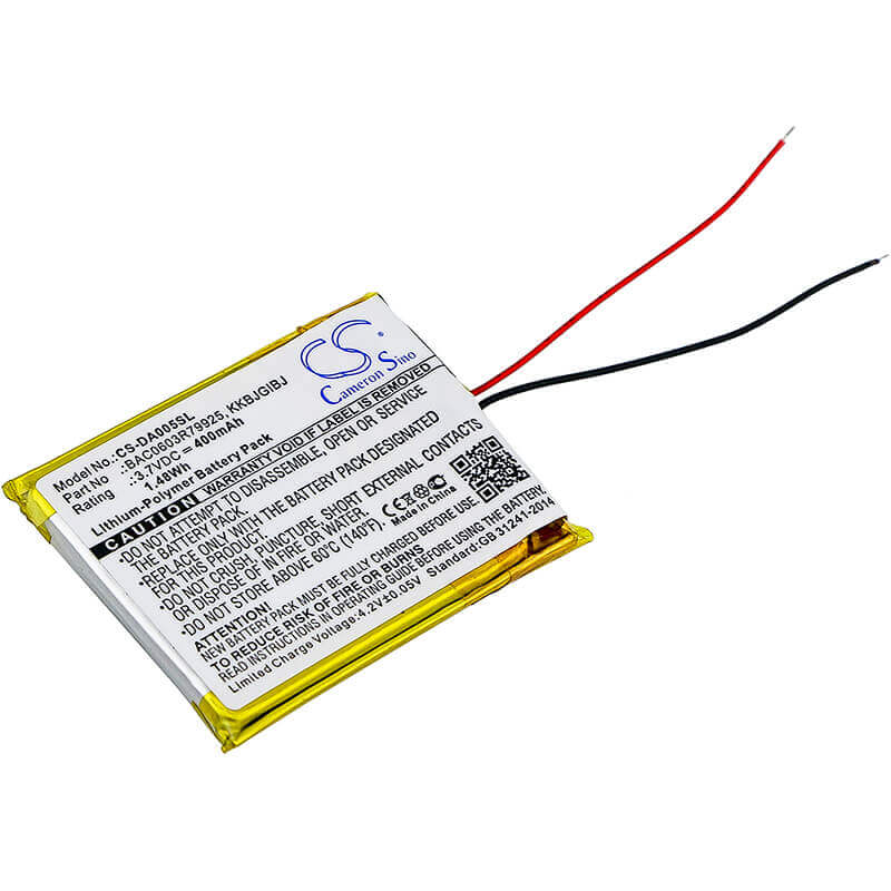 Battery For Creative Zen 4gb, Zen Zn-z4g-bk, Zen Zn-z8g-bk 3.7v, 600mah - 2.22wh Batteries for Electronics Cameron Sino Technology Limited (Suspended)