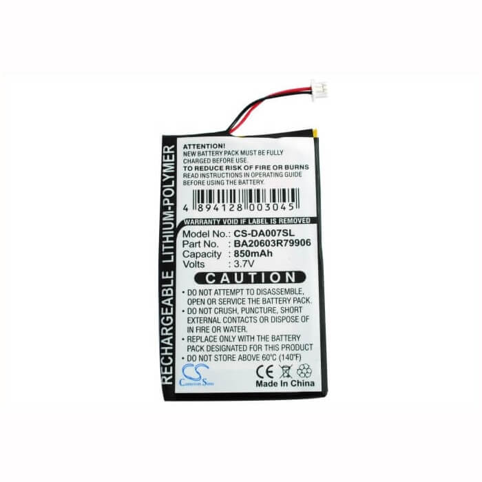 3.7V, Li-Polymer, 850mAh, Media Player battery fits Creative, Ba20603r79906, Zen Neeon, Zen Neeon 2, 3.15Wh Media Player Cameron Sino Technology Limited