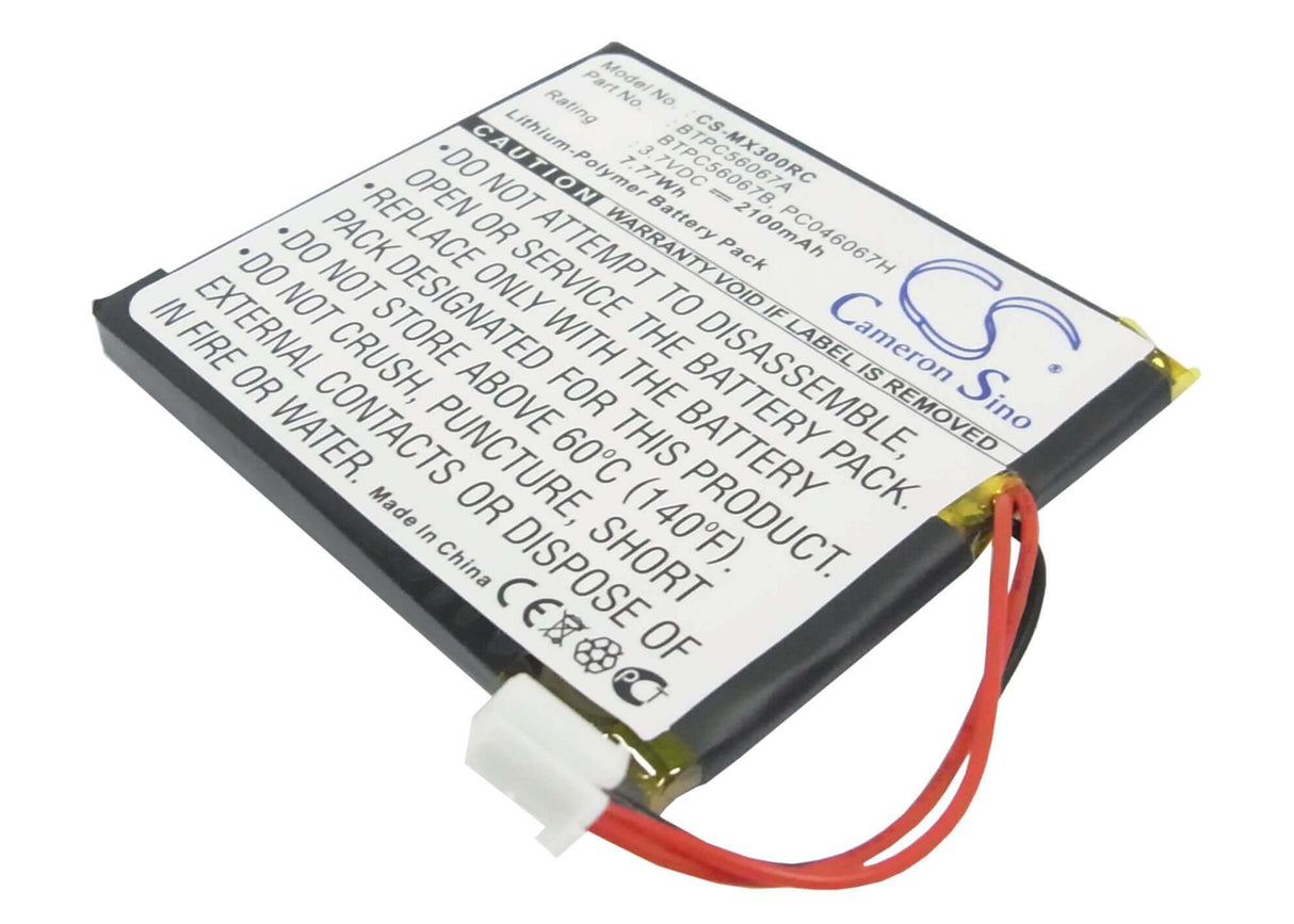 3.7V, Li-Polymer, 2100mAh, Remote Control battery fits Urc, Crestron, C2n-dap8, Cnampx-16x60, Cnx-pad8a, 7.77Wh Remote Control Cameron Sino Technology Limited