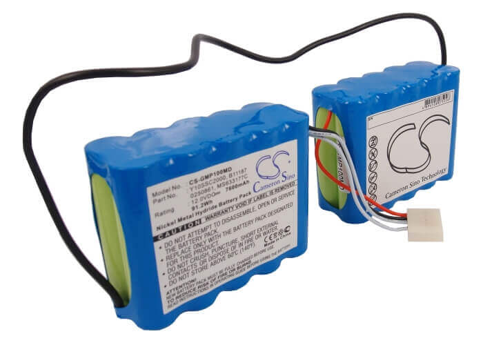 12.0V, Ni-MH, 7600mAh, Medical battery fits Ge, Criticon, 250861, Compact T, Pro 100, 91.20Wh Medical Cameron Sino Technology Limited (Medical)