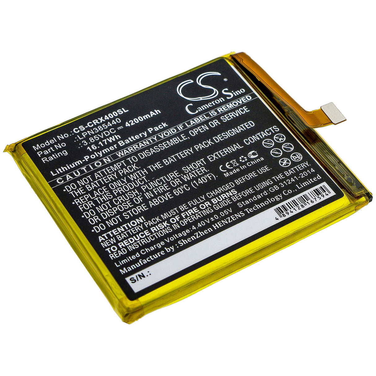 Battery For Crosscall, Trekker X4 3.85v, 4200mah - 16.17wh Batteries for Electronics Cameron Sino Technology Limited (Suspended)