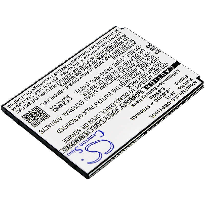 3.8V, Li-ion, 1750mAh, SmartPhone battery fits Cubot, P11, P11, 6.65Wh Mobile, SmartPhone Cameron Sino Technology Limited (Suspended)