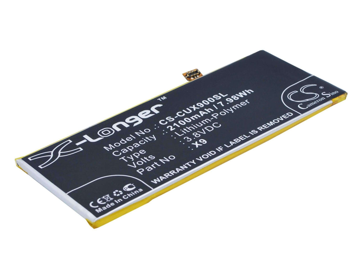 3,8V, Li-Polymer, 2100mAh, batterie de smartphone compatible avec Saga, Cubot, X9, X9, 7,98Wh Mobile, Smartphone Cameron Sino Technology Limited (Smartphone)