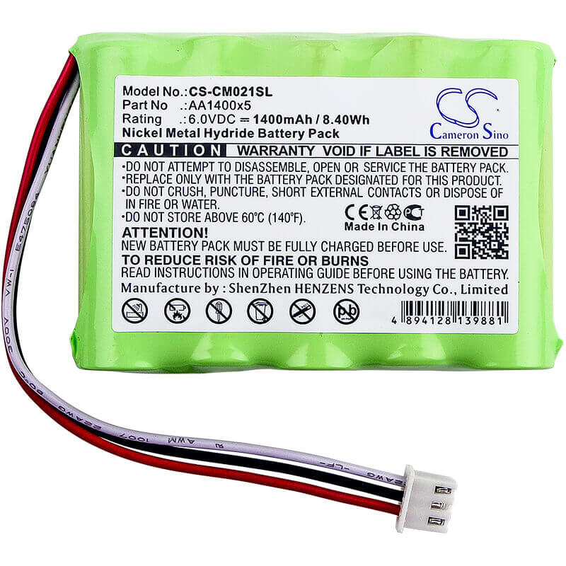 6.0V, Ni-MH, 1400mAh, Pack de batteries qui convient à Custom Battery Pack, Aa1400x5, 8.4Wh Pack de batteries Cameron Sino Technology Limited