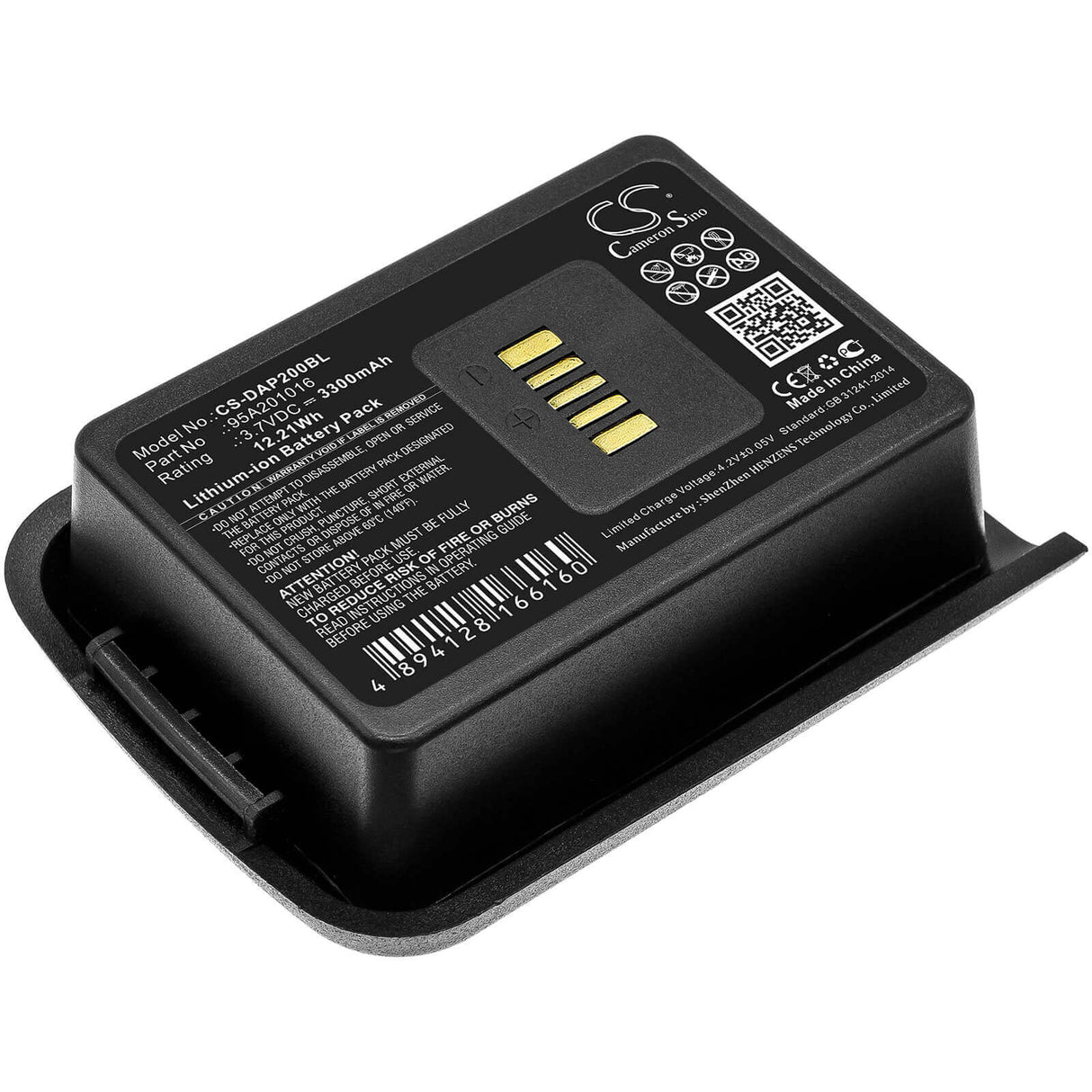 Barcode Scanner Battery For Datalogic, 950401003, P20, P20-1001 3.7v, 3300mah - 12.21wh Barcode Scanner Cameron Sino Technology Limited