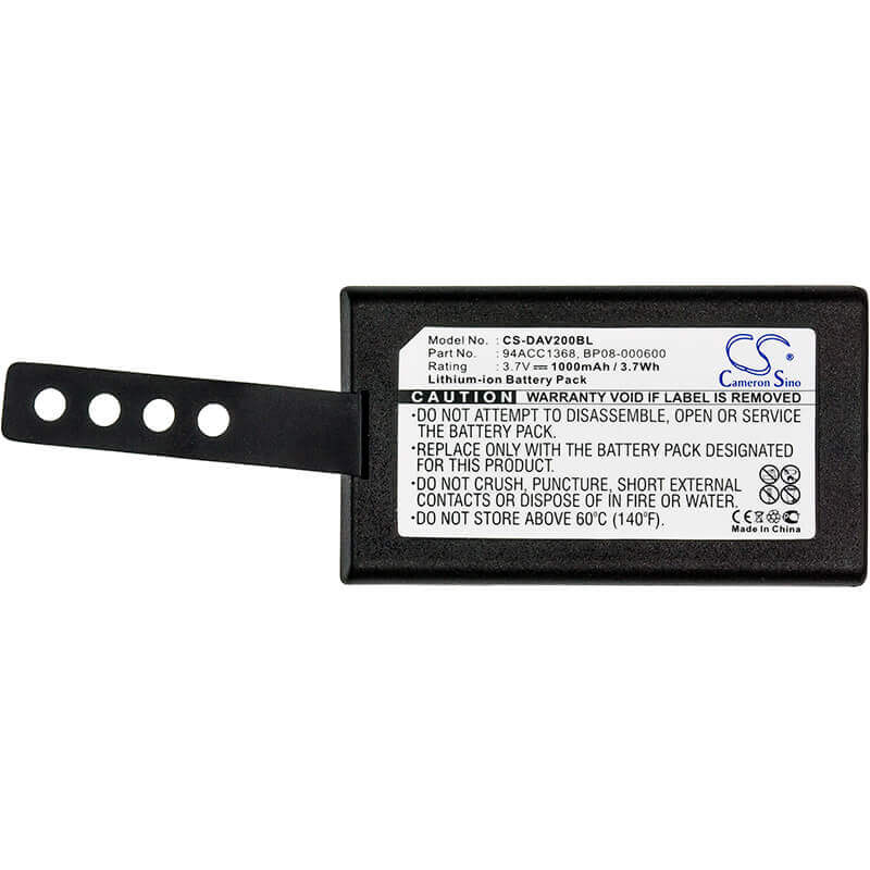 Barcode Scanner Battery For Datalogic, Cvr2, Memor X3 3.7v, 1000mah - 3.70wh Barcode Scanner Cameron Sino Technology Limited