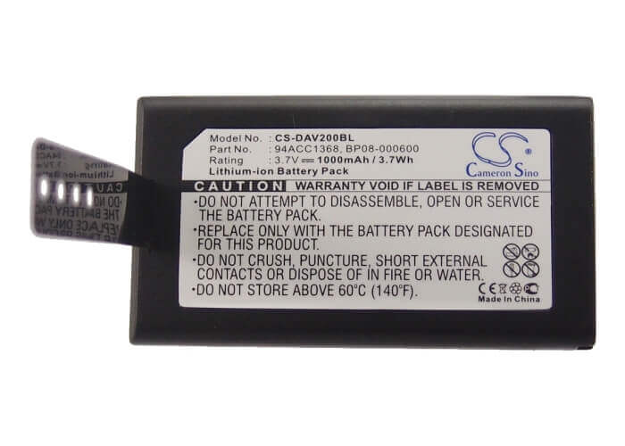 Barcode Scanner Battery For Datalogic, Cvr2, Memor X3 3.7v, 1000mah - 3.70wh Barcode Scanner Cameron Sino Technology Limited