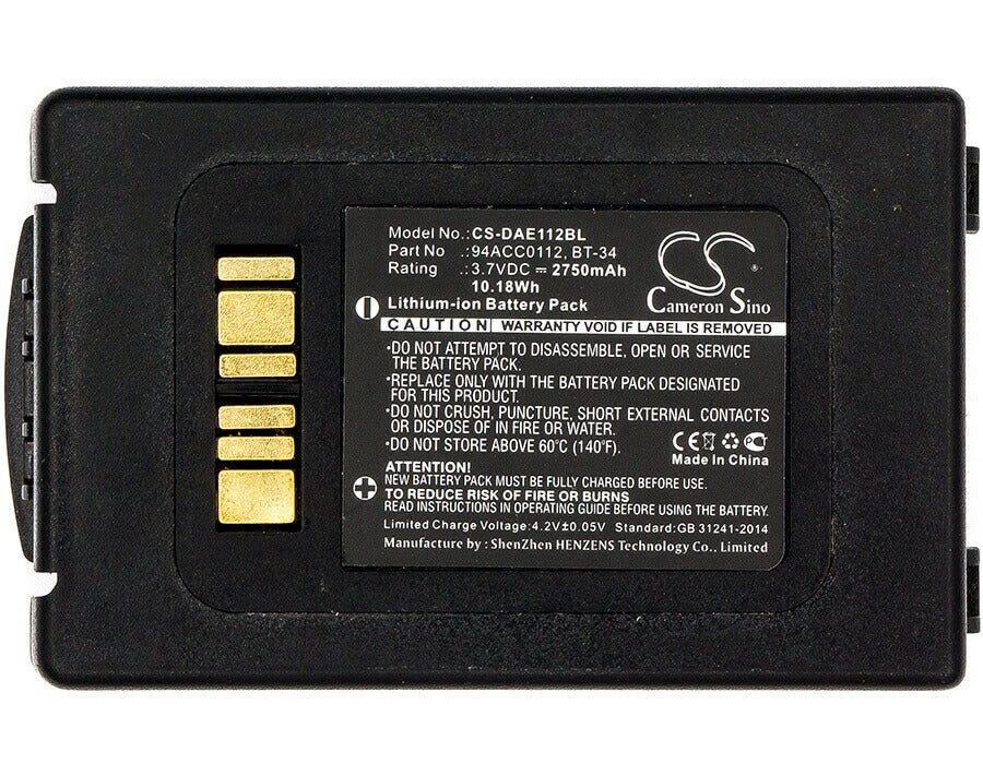 Barcode Scanner Battery For Datalogic, Elf 3.7v, 2750mah - 10.18wh Barcode Scanner Cameron Sino Technology Limited