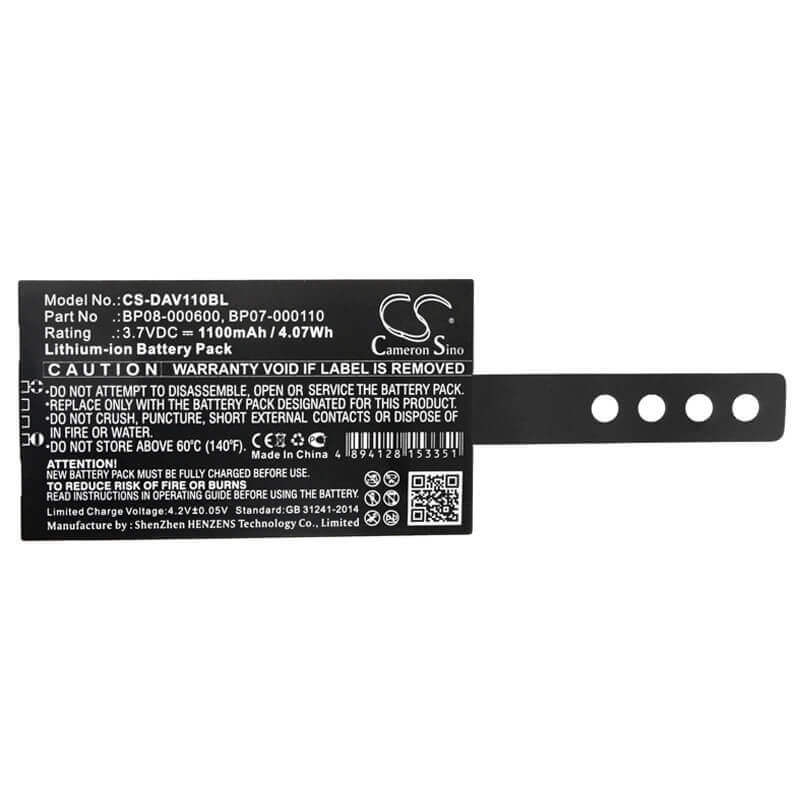 Barcode Scanner Battery For Datalogic, Memor Nfp 3.7v, 1100mah - 4.07wh Barcode Scanner Cameron Sino Technology Limited