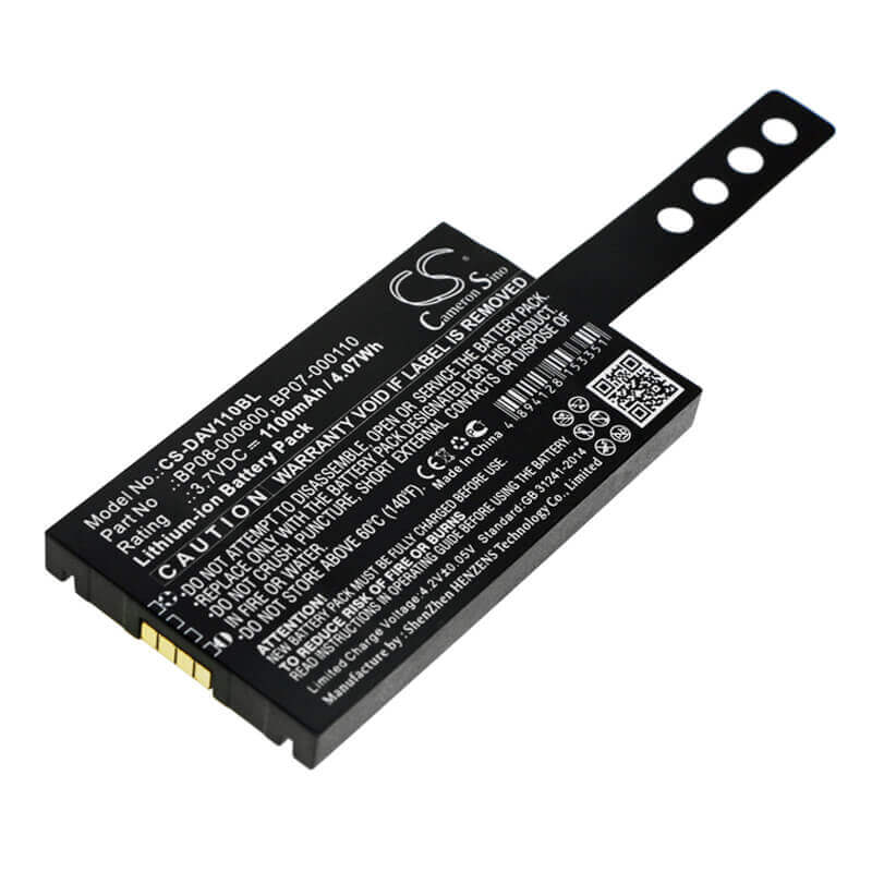 Barcode Scanner Battery For Datalogic, Memor Nfp 3.7v, 1100mah - 4.07wh Barcode Scanner Cameron Sino Technology Limited