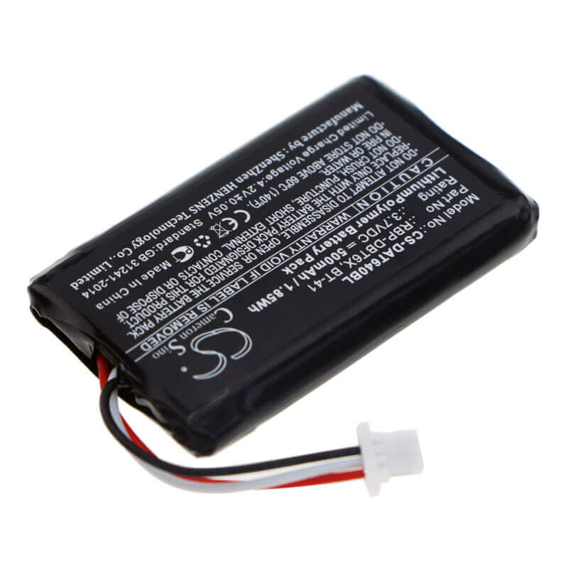 Batterie de scanner de code-barres pour Datalogic, Rbp-6400, Rida Dbt6400 3.7v, 500mah - 1.85wh Scanner de code-barres Cameron Sino Technology Limited