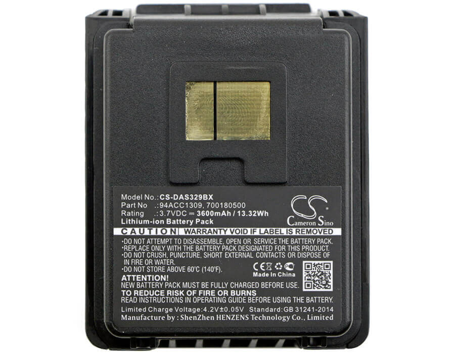 Barcode Scanner Battery For Datalogic, Skorpio, Skorpio Gun, Skorpio Gun Ce 3.7v, 3600mah - 13.32wh Barcode Scanner Cameron Sino Technology Limited