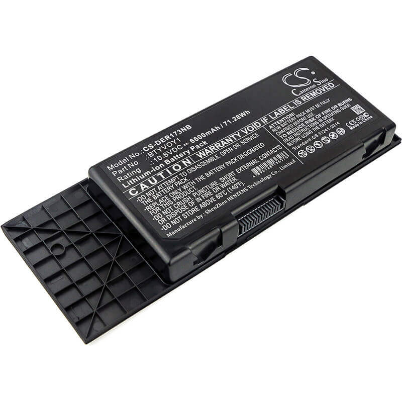 Battery For Dell, Alienware M17x R3, Alienware M17x R3-3d, Alienware M17x R4 10.8v, 6600mah - 71.28wh Notebook, Laptop Cameron Sino Technology Limited