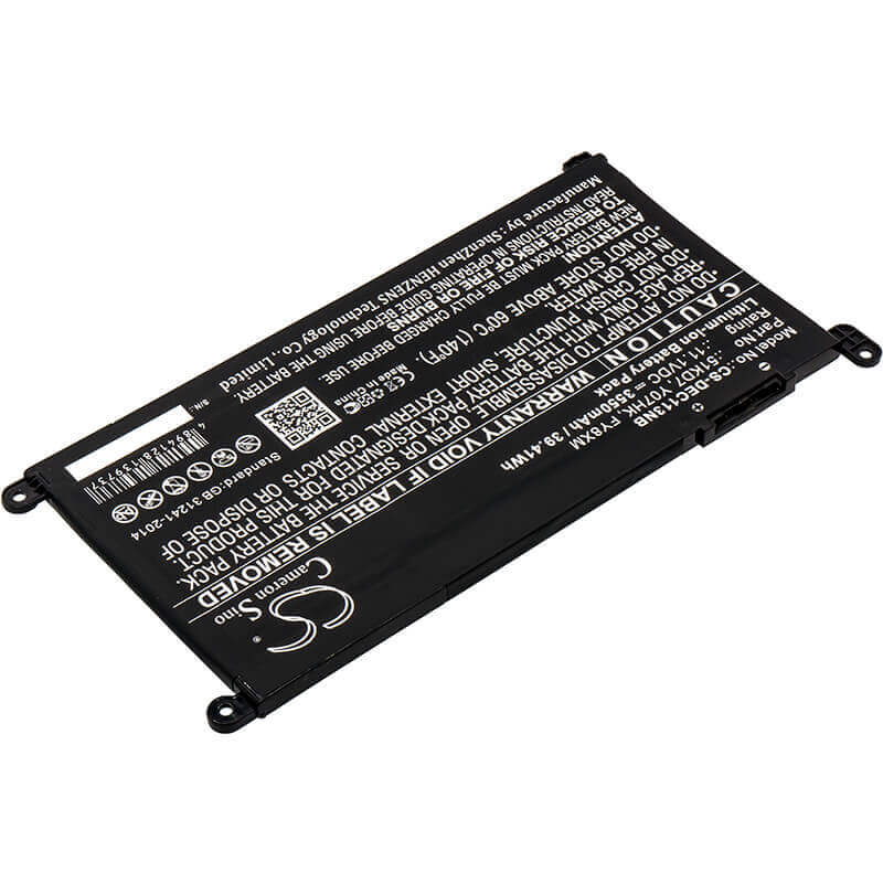 Battery For Dell, Chromebook 11 3180, Chromebook 11 3189, 11.1v, 3550mah - 39.41wh Notebook, Laptop Cameron Sino Technology Limited