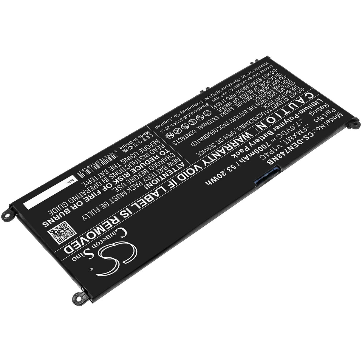 Battery For Dell, Chromebook 13 3380, Chromebook 13 3380-6txj4, Chromebook 13 3380-7tfg4h 7.6v, 7200mah - 54.72wh Notebook, Laptop Cameron Sino Technology Limited