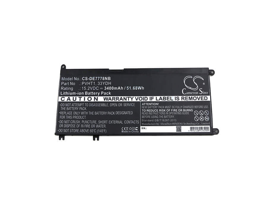 Battery For Dell, Dncwscb6106b, I7778-0026gry, Inspiron 17 7000 15.2v, 3400mah - 51.68wh Notebook, Laptop Cameron Sino Technology Limited
