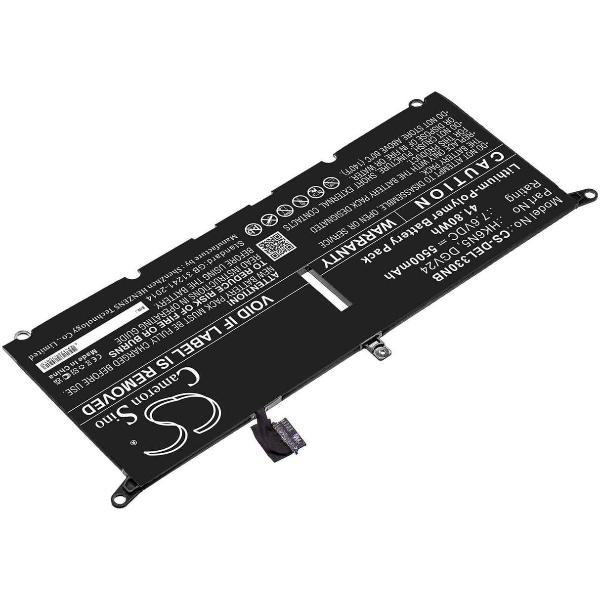 Battery For Dell, Inspiron 13 5000 5390, Inspiron 13 5390, Inspiron 13-5390-d1305l 7.6v, 5500mah - 41.80wh Notebook, Laptop Cameron Sino Technology Limited