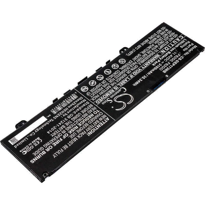 Battery For Dell, Inspiron 13 7000, Inspiron 7373, 11.4v, 3100mah - 35.34wh Notebook, Laptop Cameron Sino Technology Limited