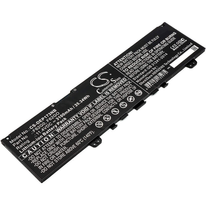 Battery For Dell, Inspiron 13 7000, Inspiron 7373, 11.4v, 3100mah - 35.34wh Notebook, Laptop Cameron Sino Technology Limited