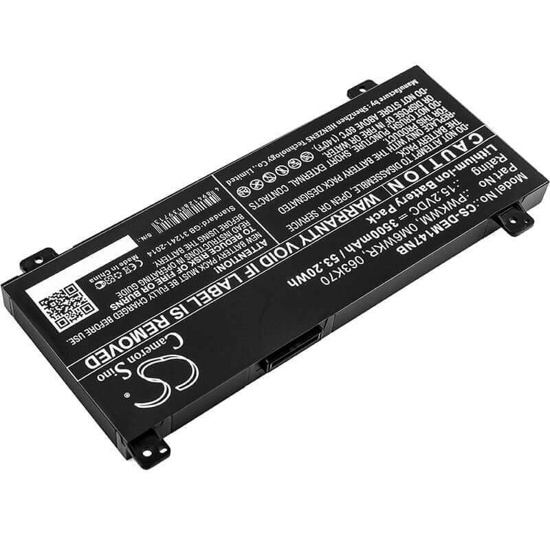 Battery For Dell, Inspiron 14 7000, Inspiron 14 7466, Inspiron 14 7467 15.2v, 3500mah - 53.20wh Notebook, Laptop Cameron Sino Technology Limited