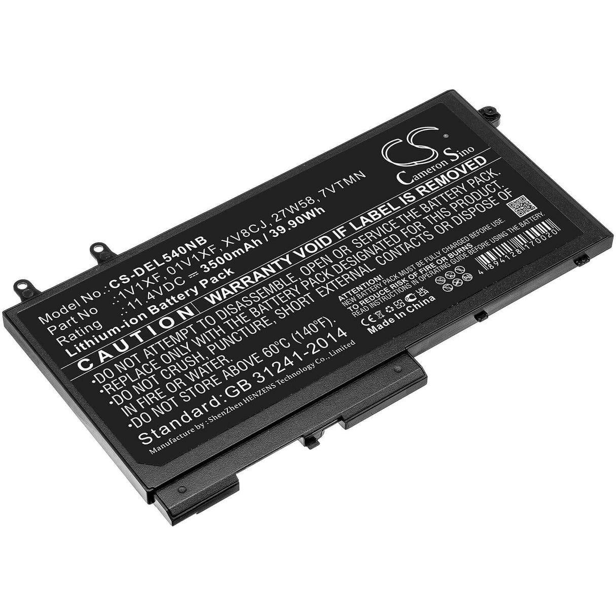 Battery For Dell, Inspiron 7591 2-in-1, Latitude 5400, Latitude 5400 Chromebook 11.4v, 2600mah - 29.64wh Notebook, Laptop Cameron Sino Technology Limited