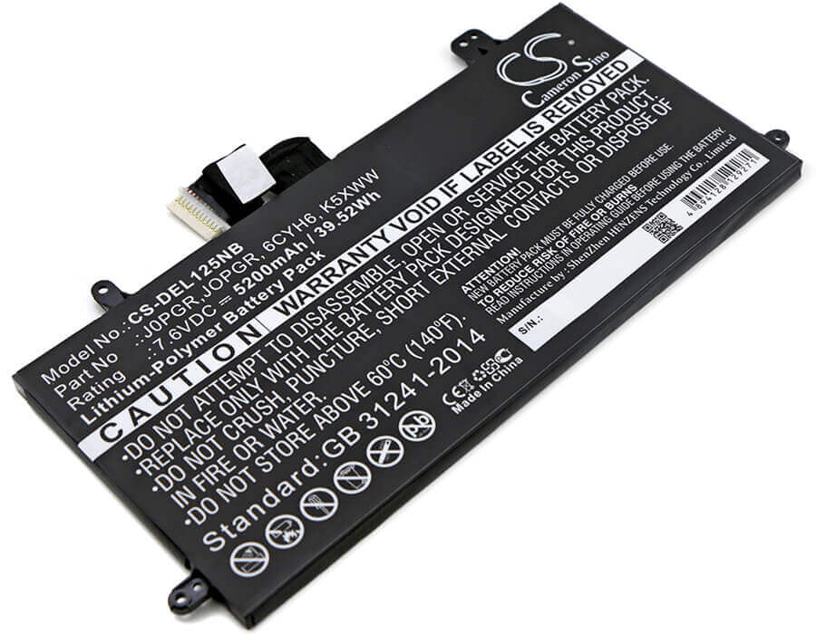 Battery For Dell Latitude 12 5285 7.6v, 5200mah - 39.52wh Notebook, Laptop Cameron Sino Technology Limited