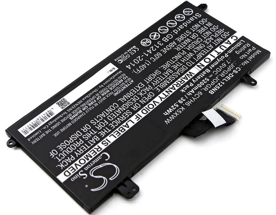 Battery For Dell Latitude 12 5285 7.6v, 5200mah - 39.52wh Notebook, Laptop Cameron Sino Technology Limited