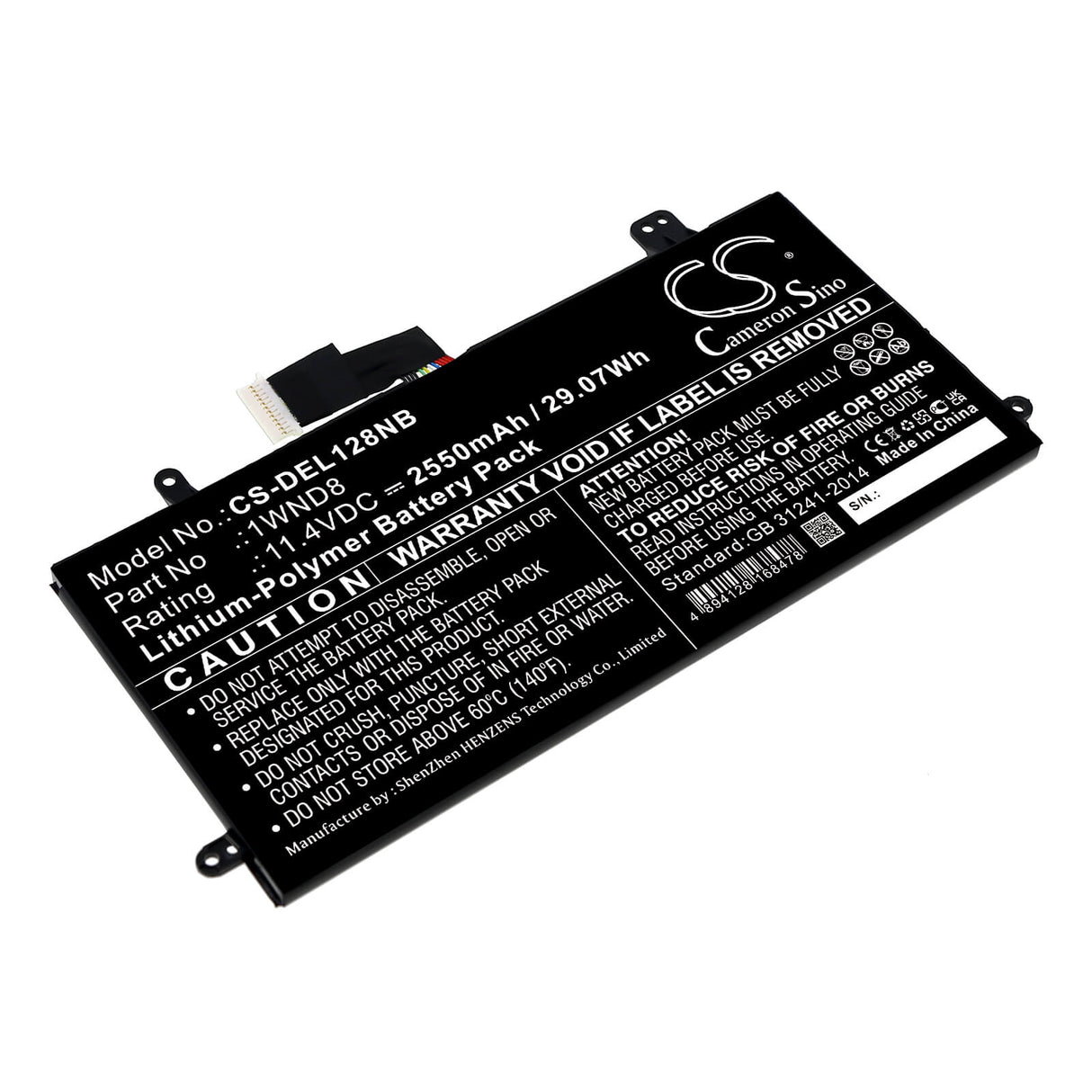 Battery For Dell, Latitude 12 5285, Latitude 5285 11.4v, 2550mah - 29.07wh Notebook, Laptop Cameron Sino Technology Limited
